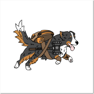 Bernese Mountain Dog Barbarian | DND Dog | Fantasy Fighter Posters and Art